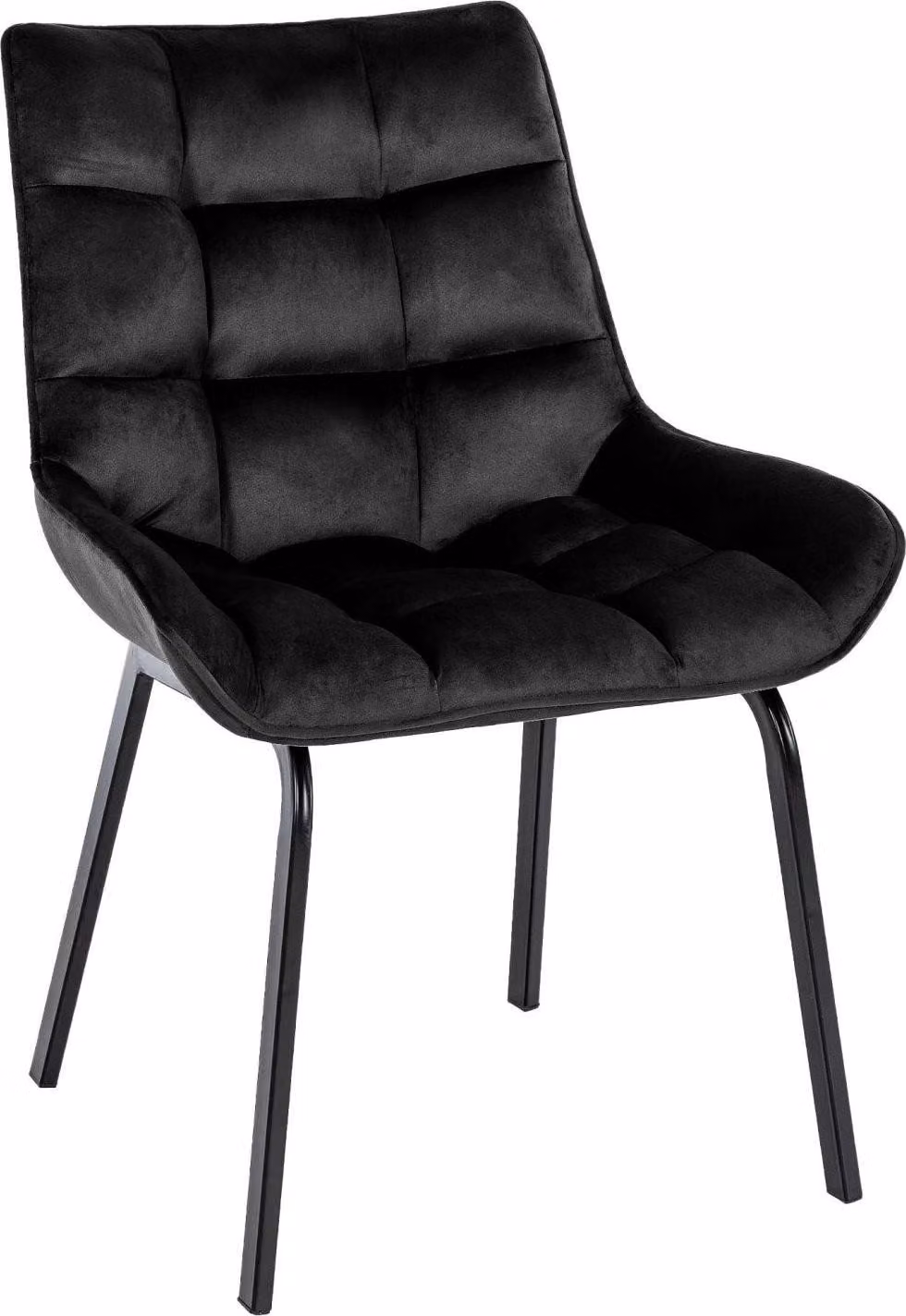 Sedia da pranzo - Sedia da cucina - Design ergonomico, seduta confortevole | Colore: Nero | Materiale: Morbido