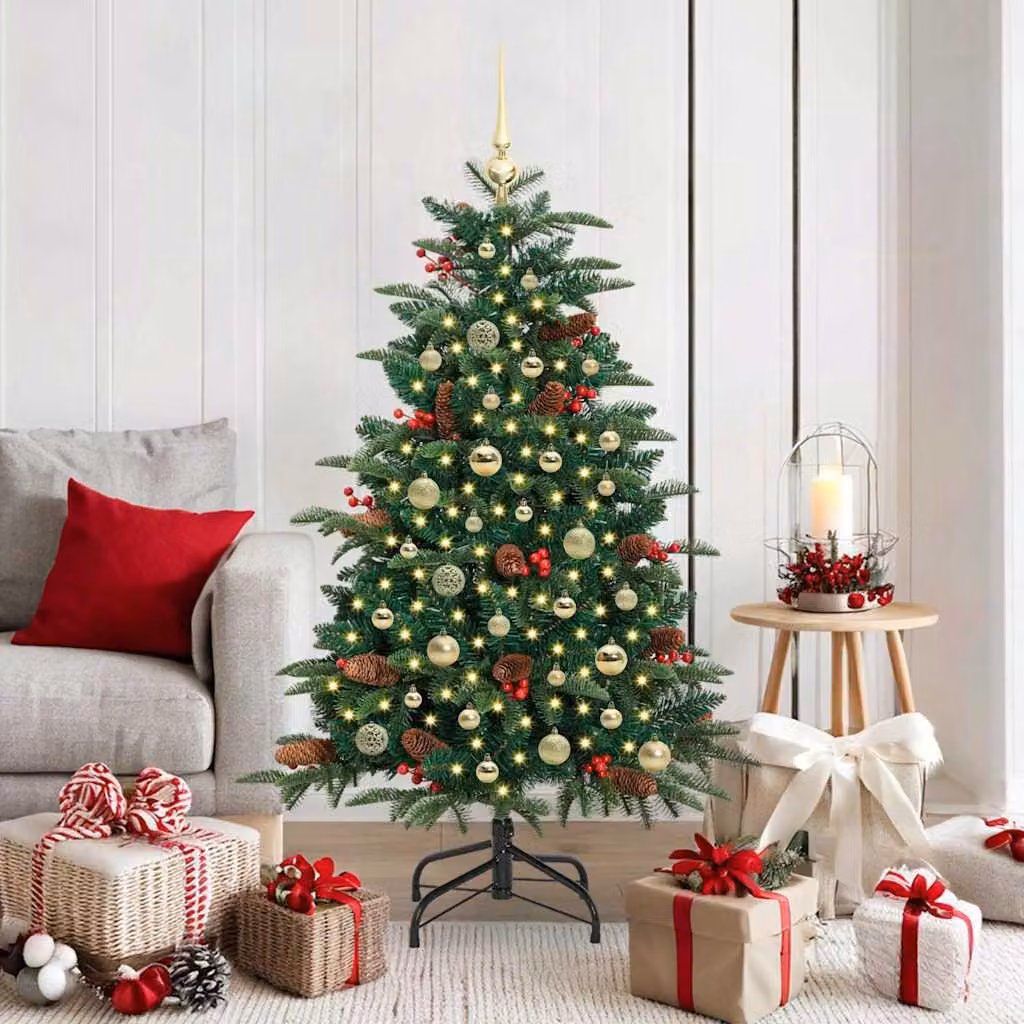 Maison Exclusive - Albero di Natale artificiale con 150 LED e supporto, verde, 150 cm