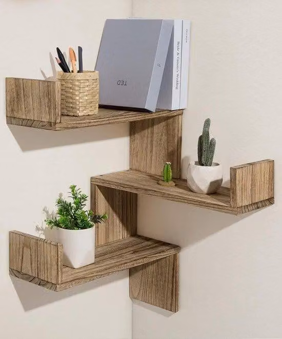 Set di mensole da parete in 3 pezzi per cucina e bagno