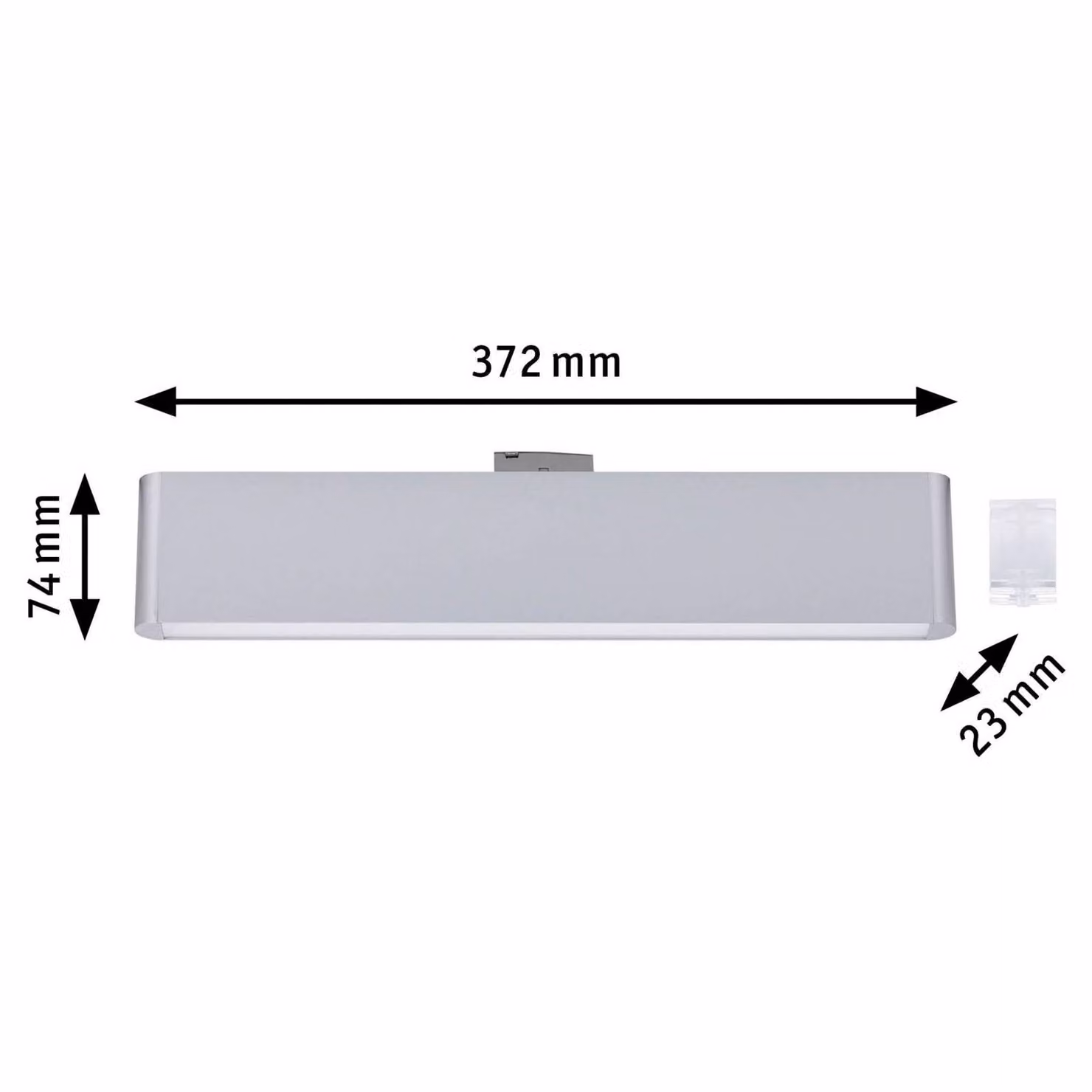 Paulmann Lampada da binario a LED URail Ceris, cromata, 3.000 K, 37 cm dimmerabile, Alluminio / Grigio / Zincato, Soggiorno / Sala da pranzo, Alluminio, Moderno