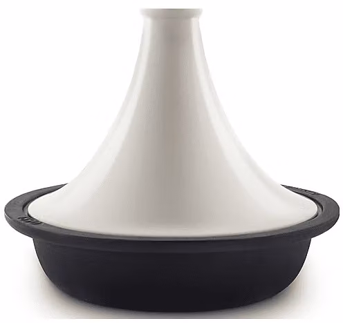 Wok La Fonderie 1980 Asilah in ghisa smaltata con coperchio, Beige