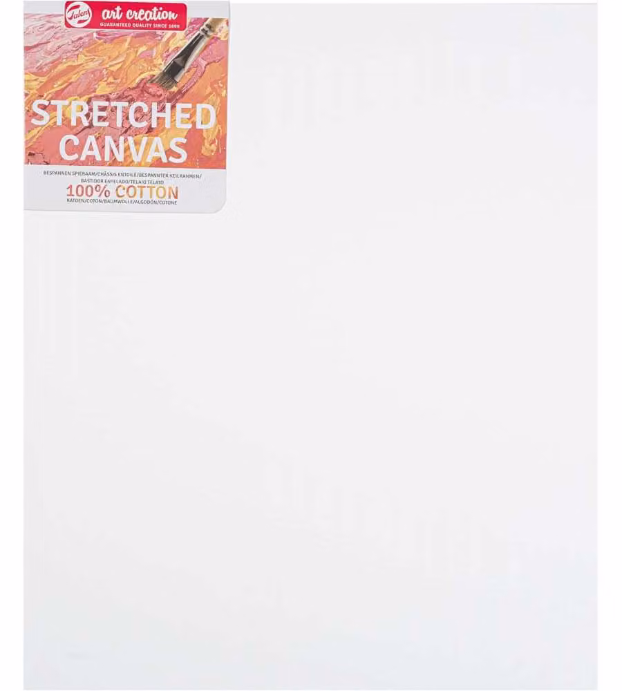 Tela di Cotone Bianco 80x100 cm per Pittura ad Olio e Acrilico
