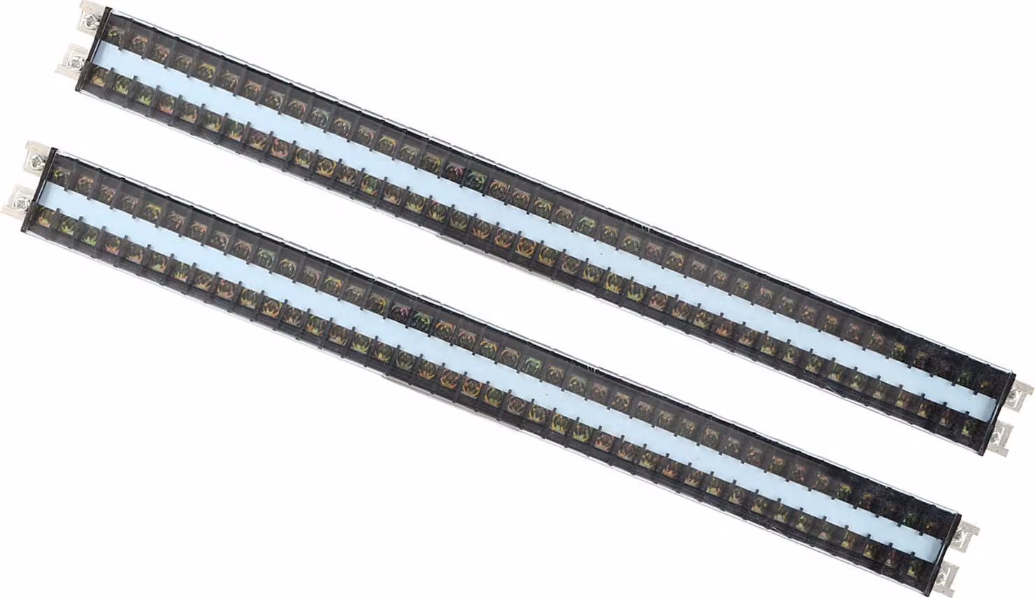2pcs Morsettiera 660V 15A Morsettiera con coperchio per circuiti elettronici (40 posizioni)