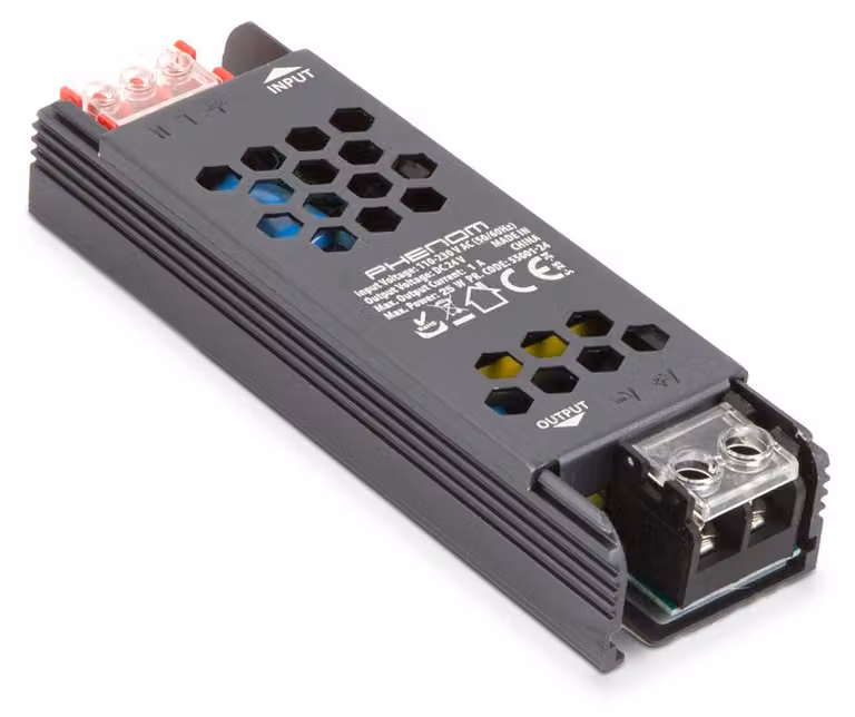 Alimentatore LED - Trasformatore - Per strisce LED - Alimentatore trasformatore stabilizzato 24V DC 1A - 25W - Adatto per illuminazione LED e applicazioni industriali [55001-24]