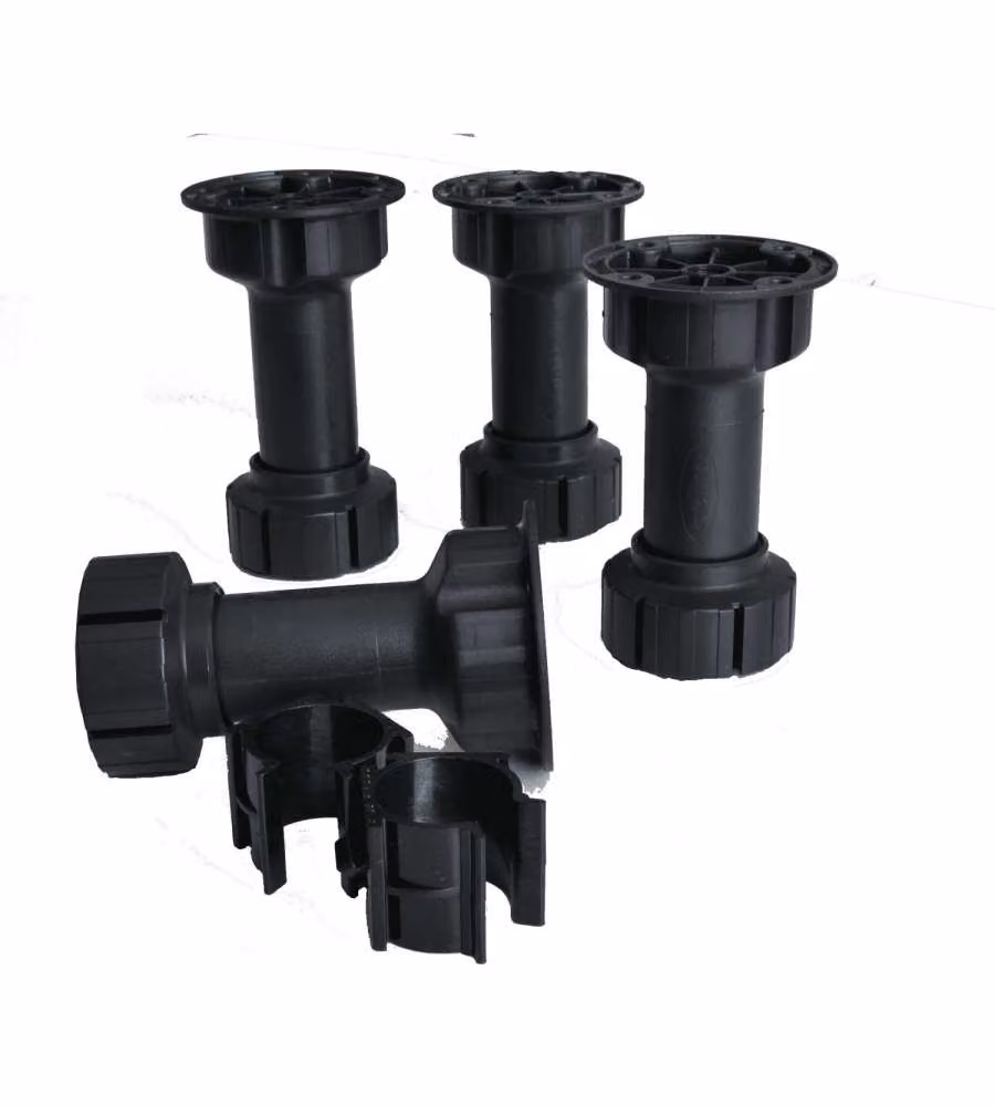 Piedini zoccolino cucina neri H 10 cm in PVC - Set da 4 pezzi