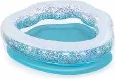 Piscina gonfiabile Bestway per bambini in PVC, forma rotonda, colori verde, bianco e turchese, L: 150 cm, P: 127 cm, H: 43 cm