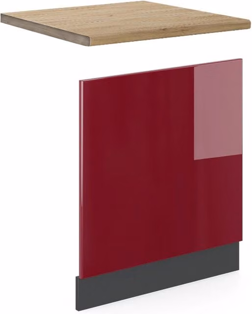Pannello frontale R-Line Vicco in legno, colore Rosso/Antracite, Larghezza: 60 cm