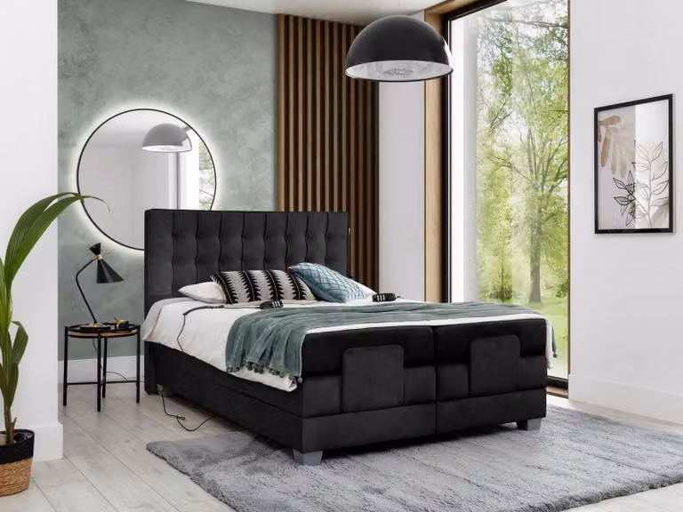 Boxspringbett Polsterbett Polstermöbel Luxus Bett Schlafzimmer Modern Design