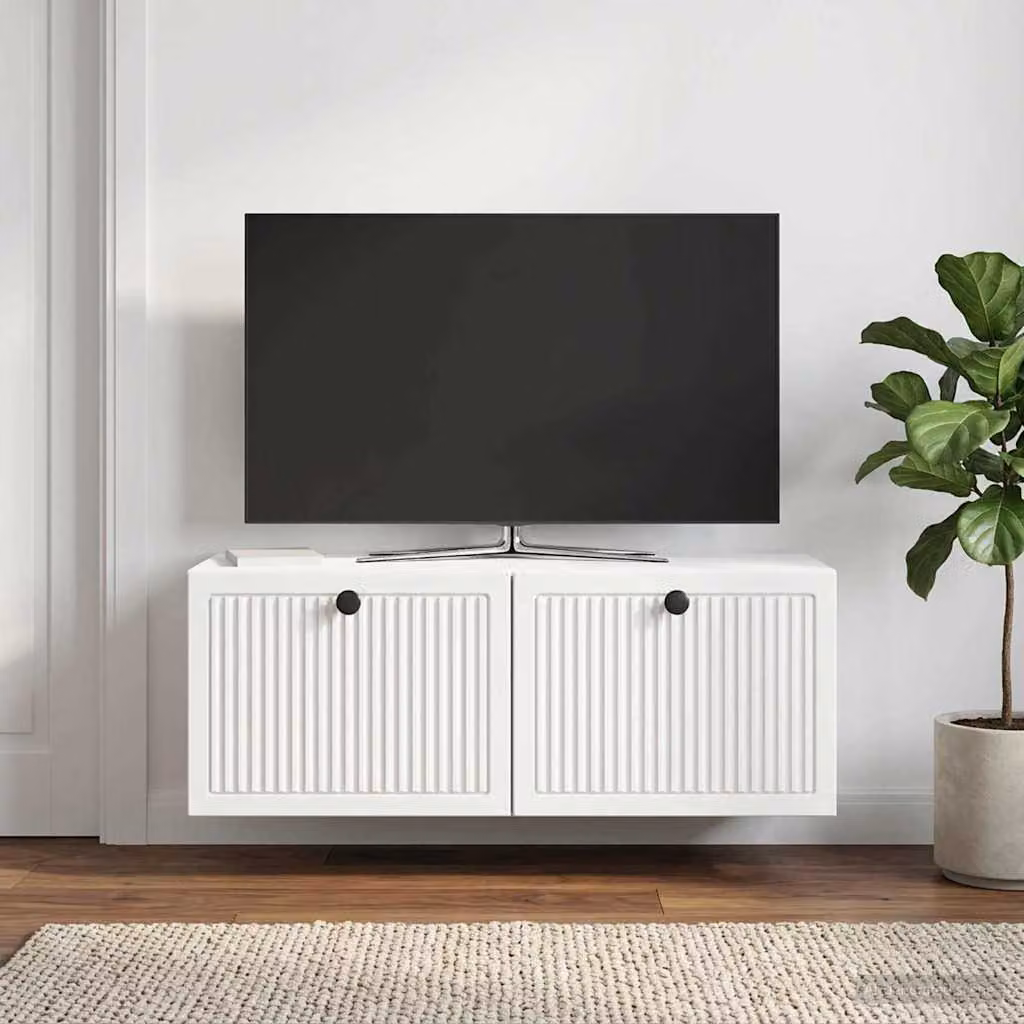vidaXL Mobile Porta TV da Muro Bianco Moderno L: 78,5 cm, P: 31 cm, H: 30 cm
