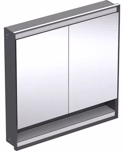 Geberit ONE armoire de toilette avec ComfortLight, 2 portes, montage encastré, avec niche, 90x90x15cm, 505.823.00.7, 505.823.00.7