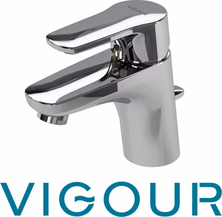 VIGOUR derby V3 XS Piccolo: miscelatore monocomando per lavabo con set di scarico, cromato