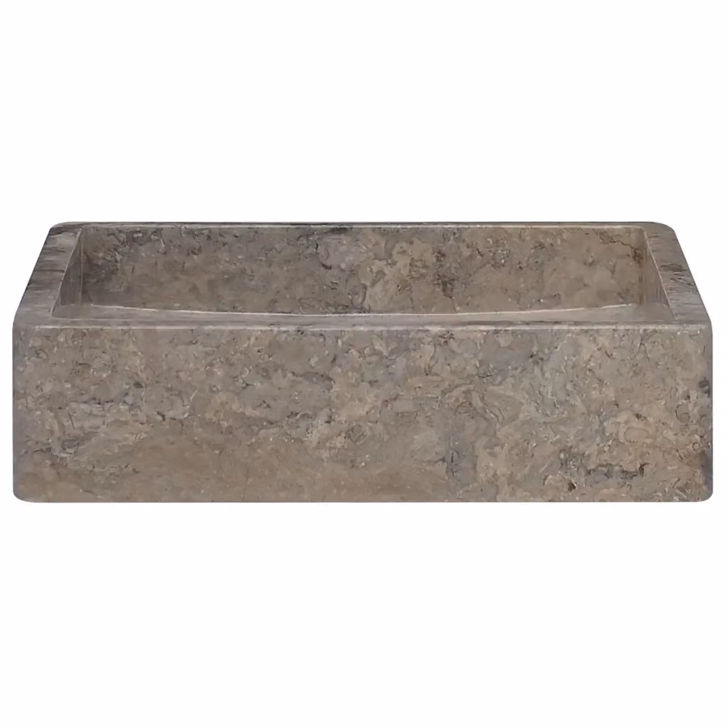 Lavandino in marmo grigio vidaXL L/P/H: 40 x 40 x 10 cm – 2