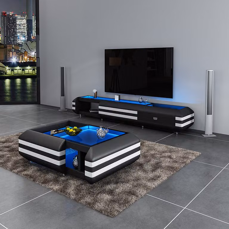 Couchtisch Designer Tisch Couchtisch Tische Glastisch Beleuchtet Couchtisch Led