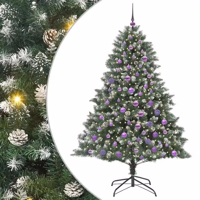 Albero di Natale | Decorazioni natalizie artificiale con 300 LED Verde 180 cm