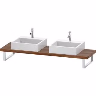 Consolle Duravit DuraStyle 80-200x48cm, 2 A., spessore 4,5cm, noce Nat