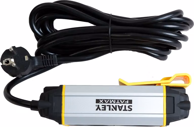 FATMAX Striscia di prese in alluminio a 2 pieghe da 5 m con clip di fissaggio