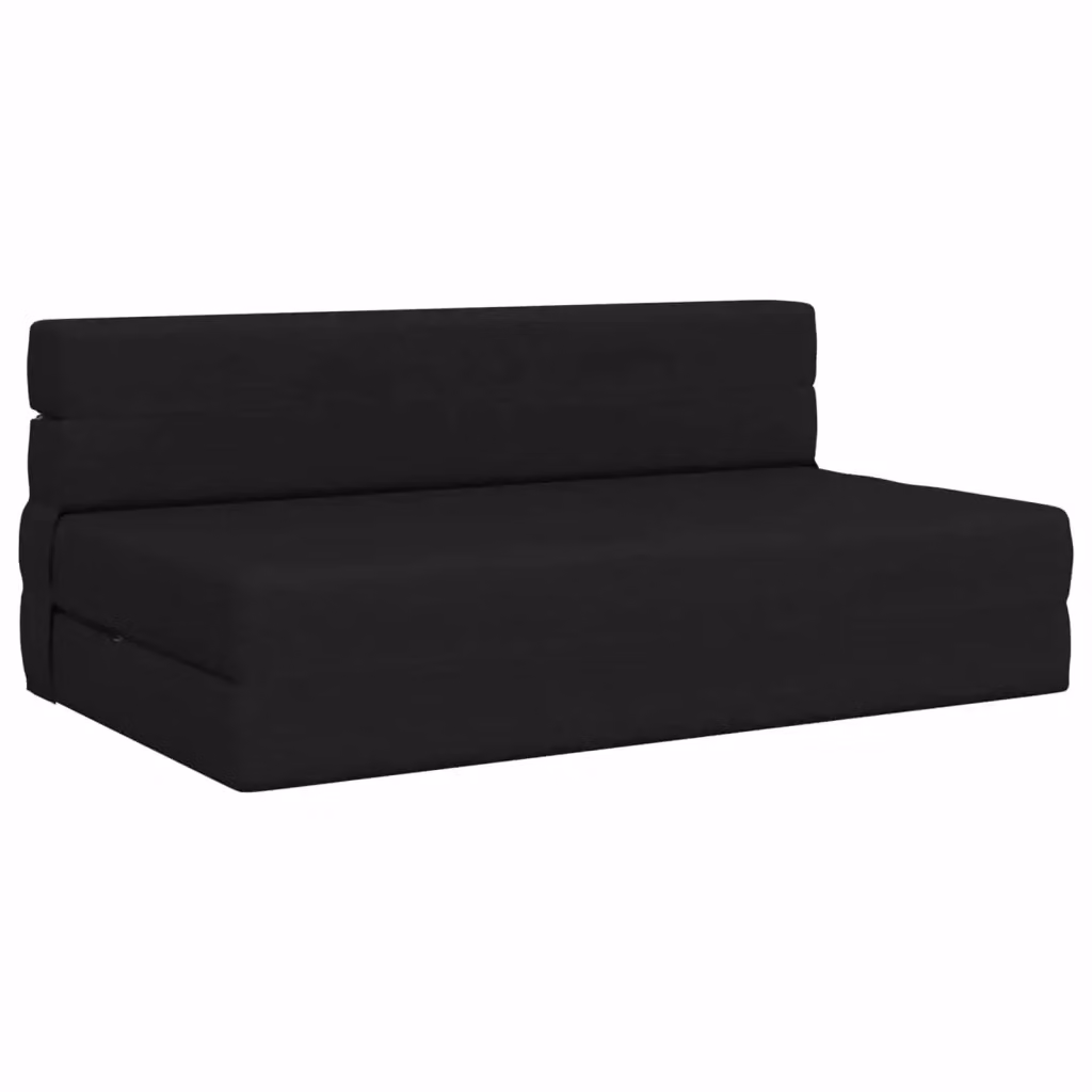 Divano Letto Pieghevole Moderno vidaXL in Tessuto Nero L: 152 cm, P: 86,5 cm, H: 60 cm – 2