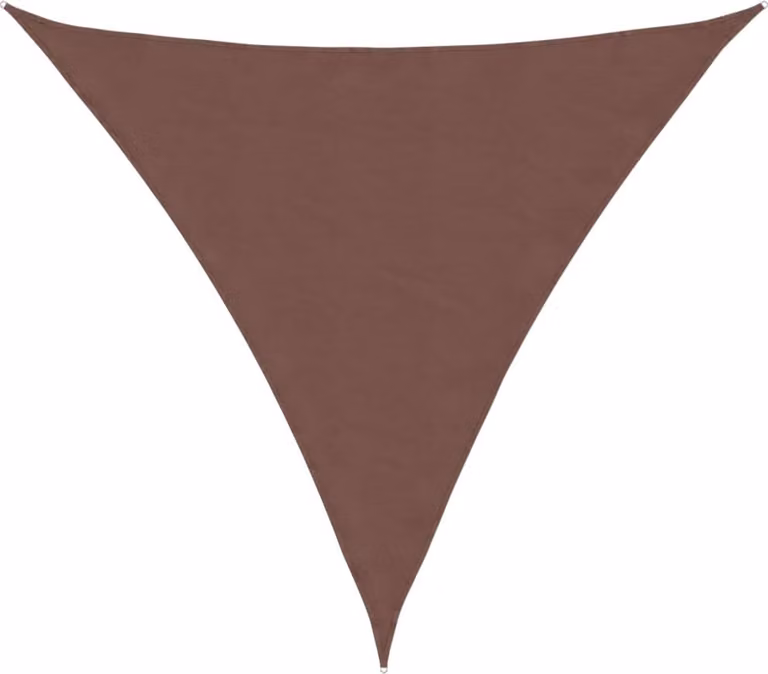 Parasole a Vela in Tessuto Oxford Triangolare 6x6x6m Marrone