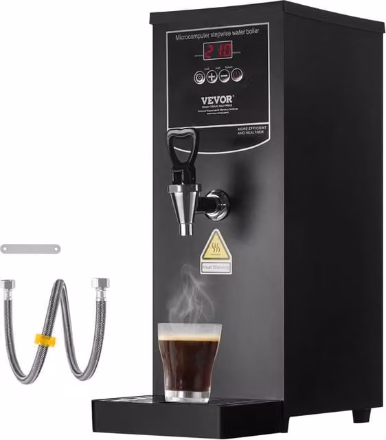 Dispenser Elettrico Acqua Calda Vevor KW-10SA Nero in Acciaio Inox con Capacità 10 L e Temperatura Regolabile 40-99°C – 1