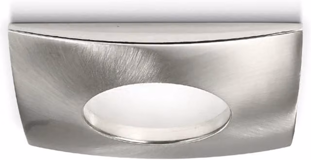 Gea Aurora Faretto da incasso quadrato in metallo cromato con tecnologia LED e protezione IP65 per bagno