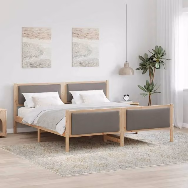 Struttura del letto con testiera-Giroletto con Testiera Talpa 200 x 200 cm Tessuto