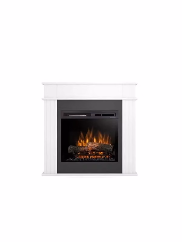 Caminetto elettrico da pavimento a libera installazione con LED TETLIN, colore Bianco, L: 96,0 cm, P: 25,5 cm, H: 94,0 cm – 2