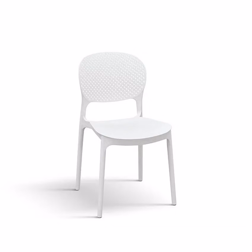 Set di 4 sedie ALICANTE in polipropilene bianco
