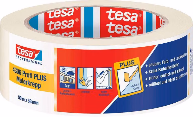 Nastro adesivo Tesa 4306 Profi PLUS leggermente cordonato W.38 mm - 04306-00045-02