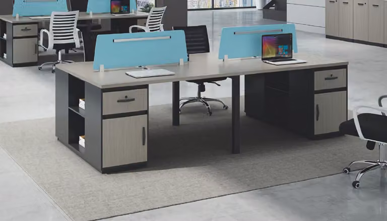 Schreibtisch Co-Working-Tisch Teambürotisch Gemeinschaftsschreibtisch 4 Personen