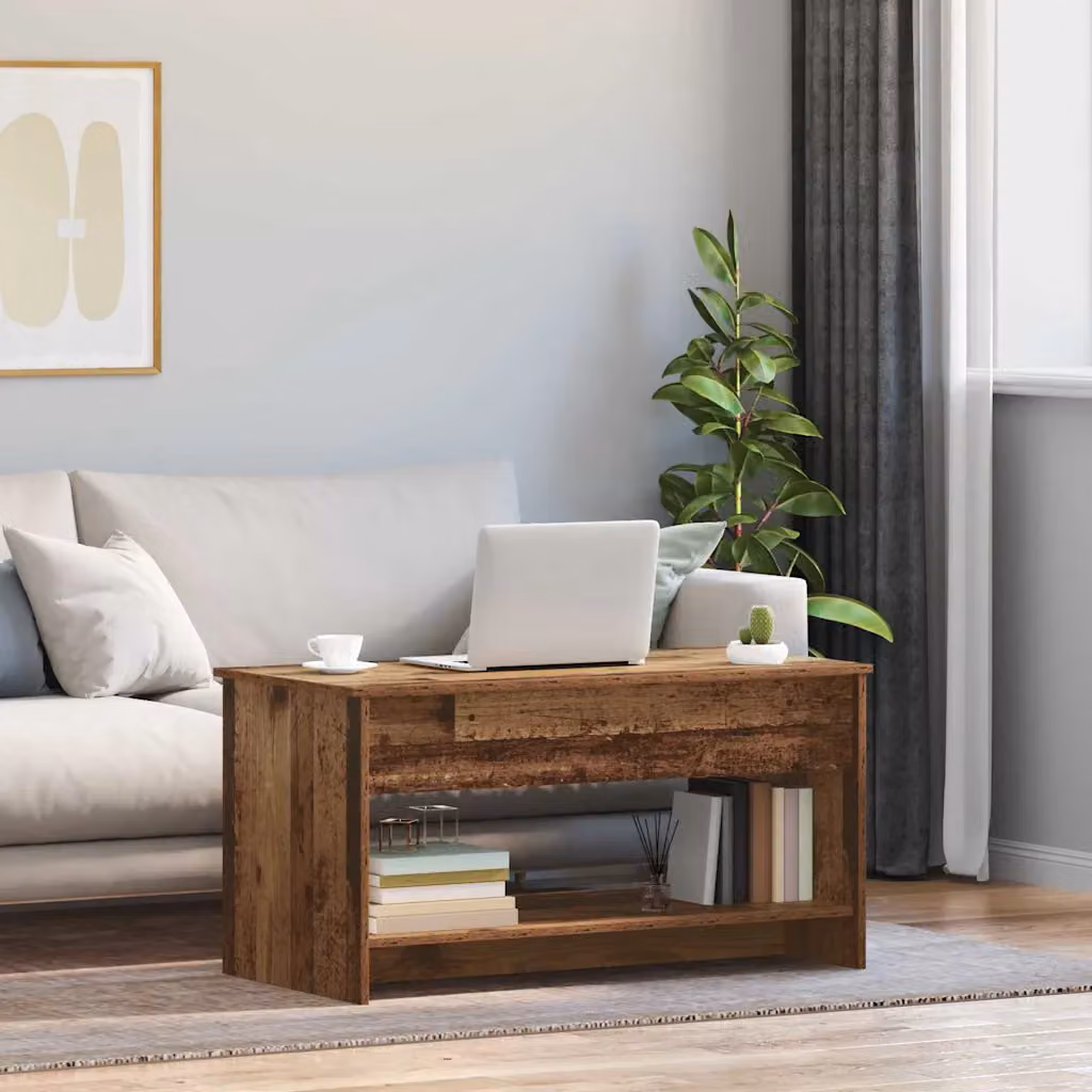 vidaXL Tavolino da salotto moderno in legno marrone L: 80 cm, P: 50,5 cm, H: 41,5 cm