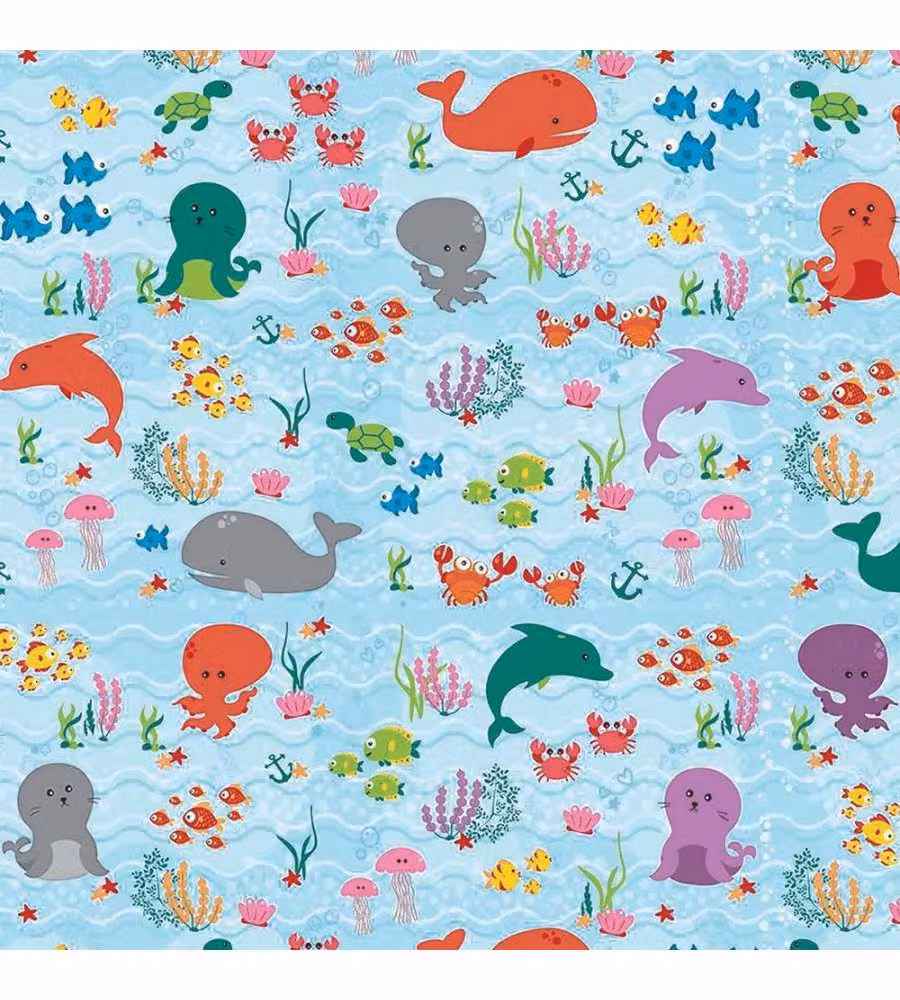 Plastica Adesiva Decorativa Sealife 45 cm x 2 m Animali Marini