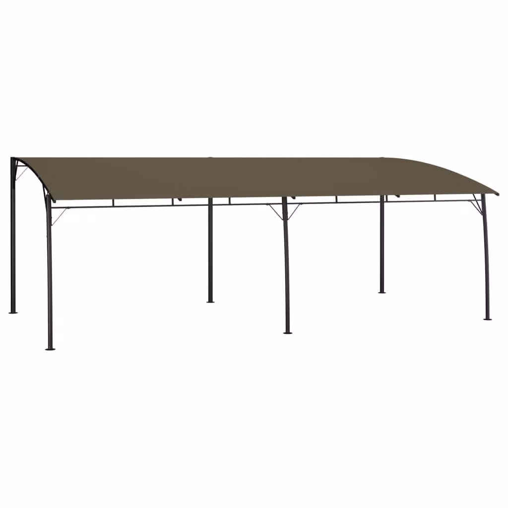 The Living Store Ombrellone da giardino 6x3x2,55 m Taupe