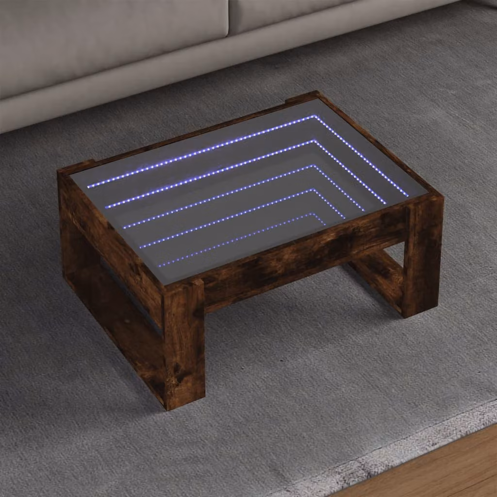 vidaXL Tavolino da Salotto Moderno in Legno Rovere Marrone L: 70 cm, P: 53 cm, H: 30 cm