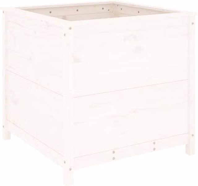 Fioriera rialzata in legno di pino bianco per giardino e terrazza L: 82,5 cm, P: 82,5 cm, H: 78 cm