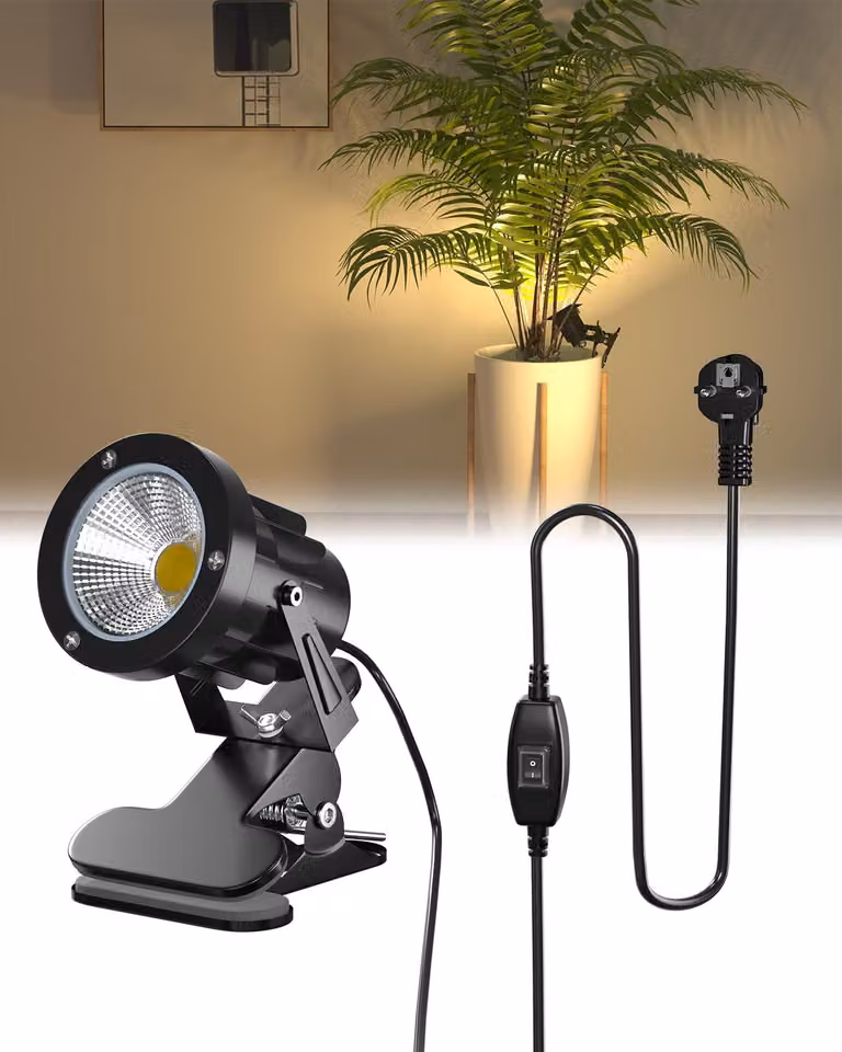 Fareto a LED con spina e interruttore on/off, grado di protezione IP65, impermeabile, 7 W