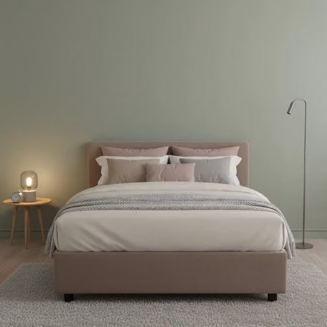 Letto Aftis Talamo Italia con Materasso Incluso, Grigio, L/P/H: 120 x 200 x 32 cm – 1