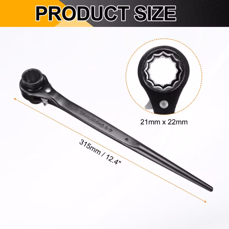 Chiave a bussola esagonale da 21 mm x 22 mm in acciaio CR-V a 12 punte, per riparazioni auto e manutenzione meccanica