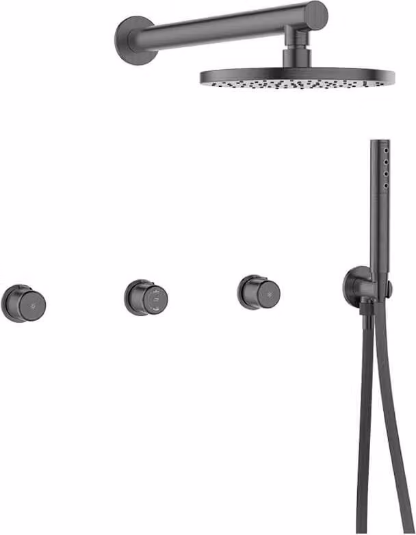 Miscelatore da incasso per doccia design con set in grafite