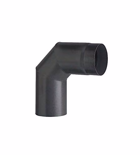 Gomito Acciaio 90° 14 cm Nero 2Mm Aeternum Ala