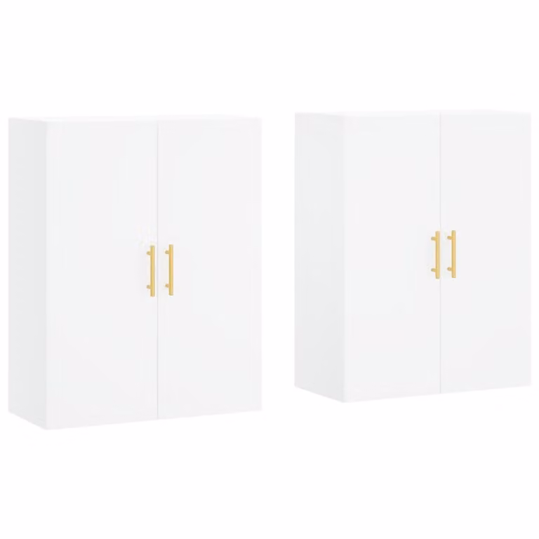 Mobili a Parete 2 pz Bianchi 69,5x34x90 cm