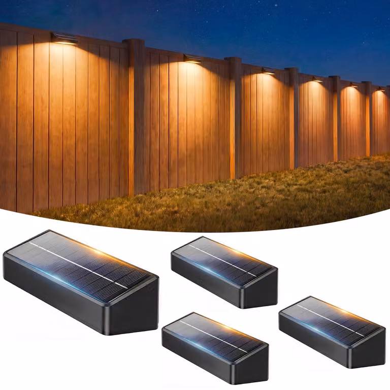 Lampada solare RGB, confezione da 4, grado di protezione IP65, 80 lumen, 12 modalità, con accensione automatica