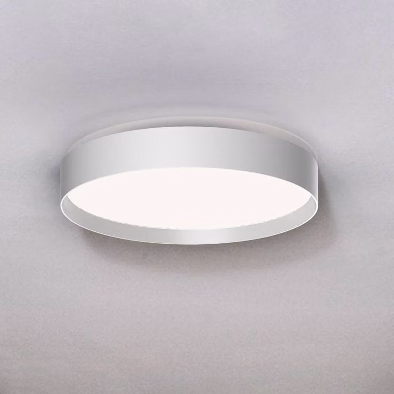 LOOM DESIGN Plafoniera a LED Lucia, dimmerabile, Bianco / Opale, Soggiorno / Sala da pranzo, Alluminio, Moderno, Plafoniera LED