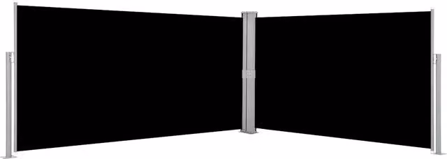 Tenda da Sole Laterale Retrattile Nera 160x600 cm
