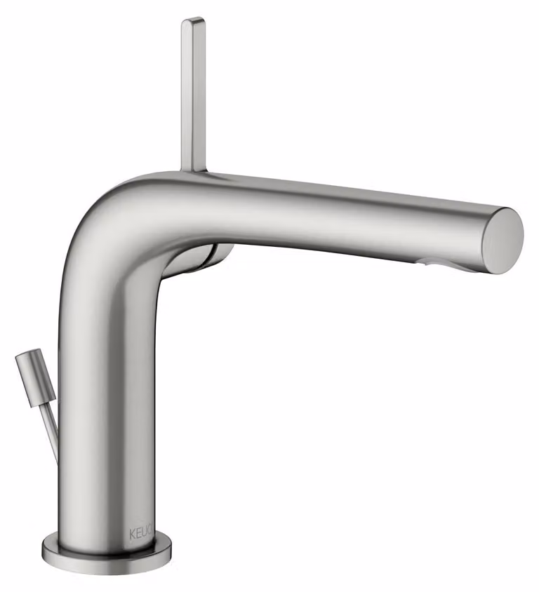 KEUCO EDITION 400 Mitigeur monocommandé pour lavabo 120, avec garniture d'écoulement, saillie 153mm, 51504060002, 51504060002