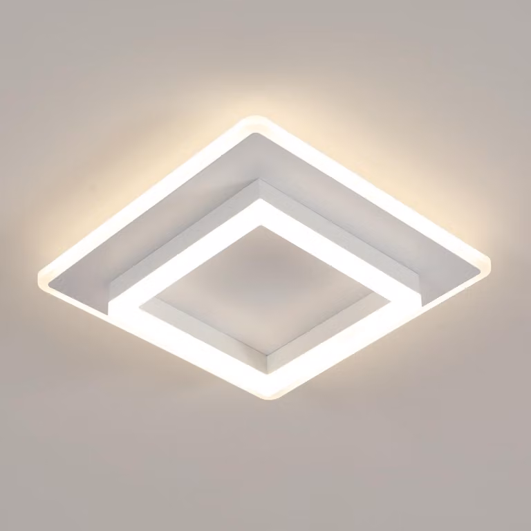 SENQIU, plafoniera a LED, 30W, lampada da soffitto moderna, quadrata, colore bianco, 4500K, dimensioni 30cm
