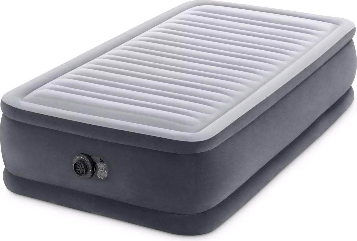 Intex 64412ND TComfort Plush Elevated Twin 1-Persoons Luchtbed 191x99x46 cm + Ingebouwde Pomp Grijs