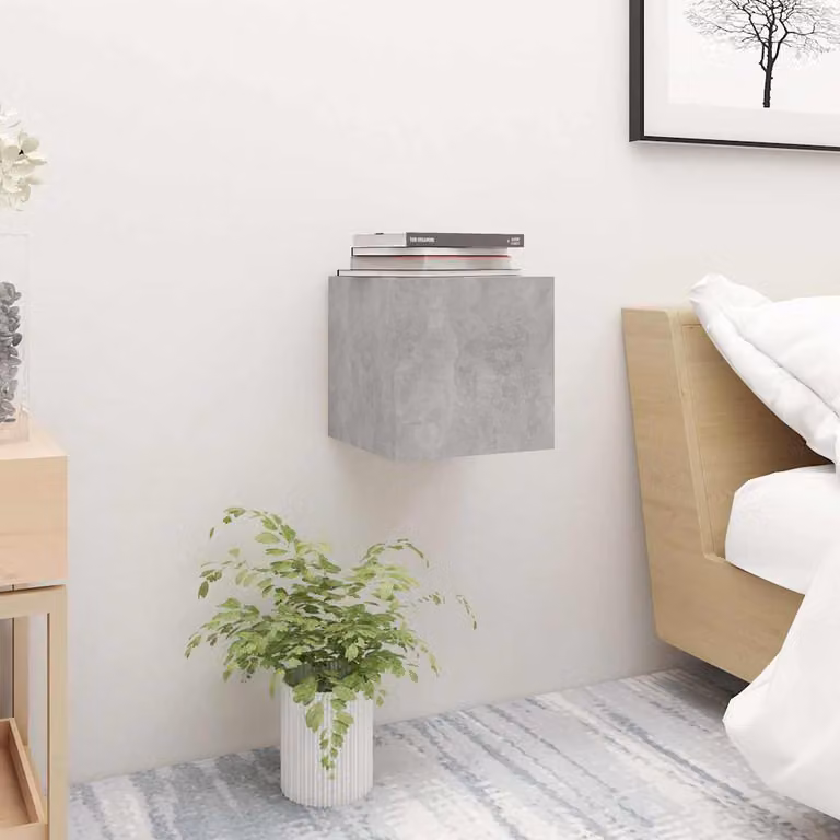 vidaXL Comodini 2 pz Grigio Cemento 30,5x30x30 cm in Legno Multistrato