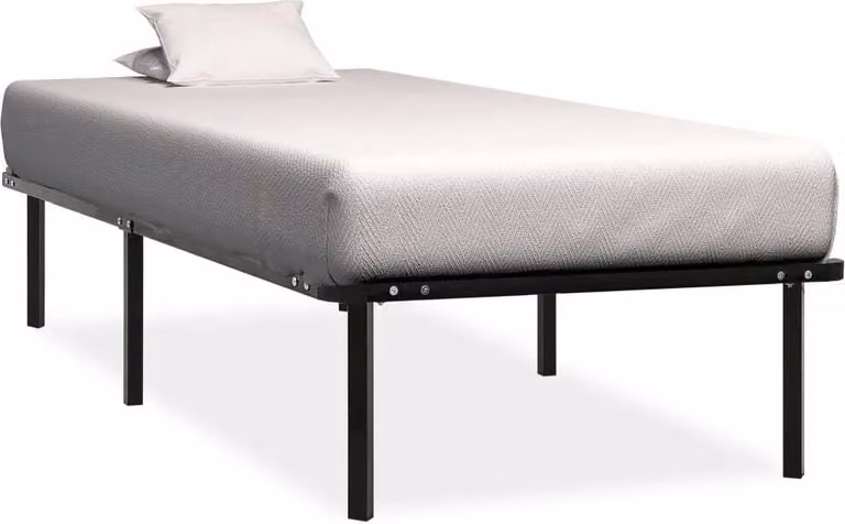 The Living Store Struttura letto in metallo nero 90×200 cm