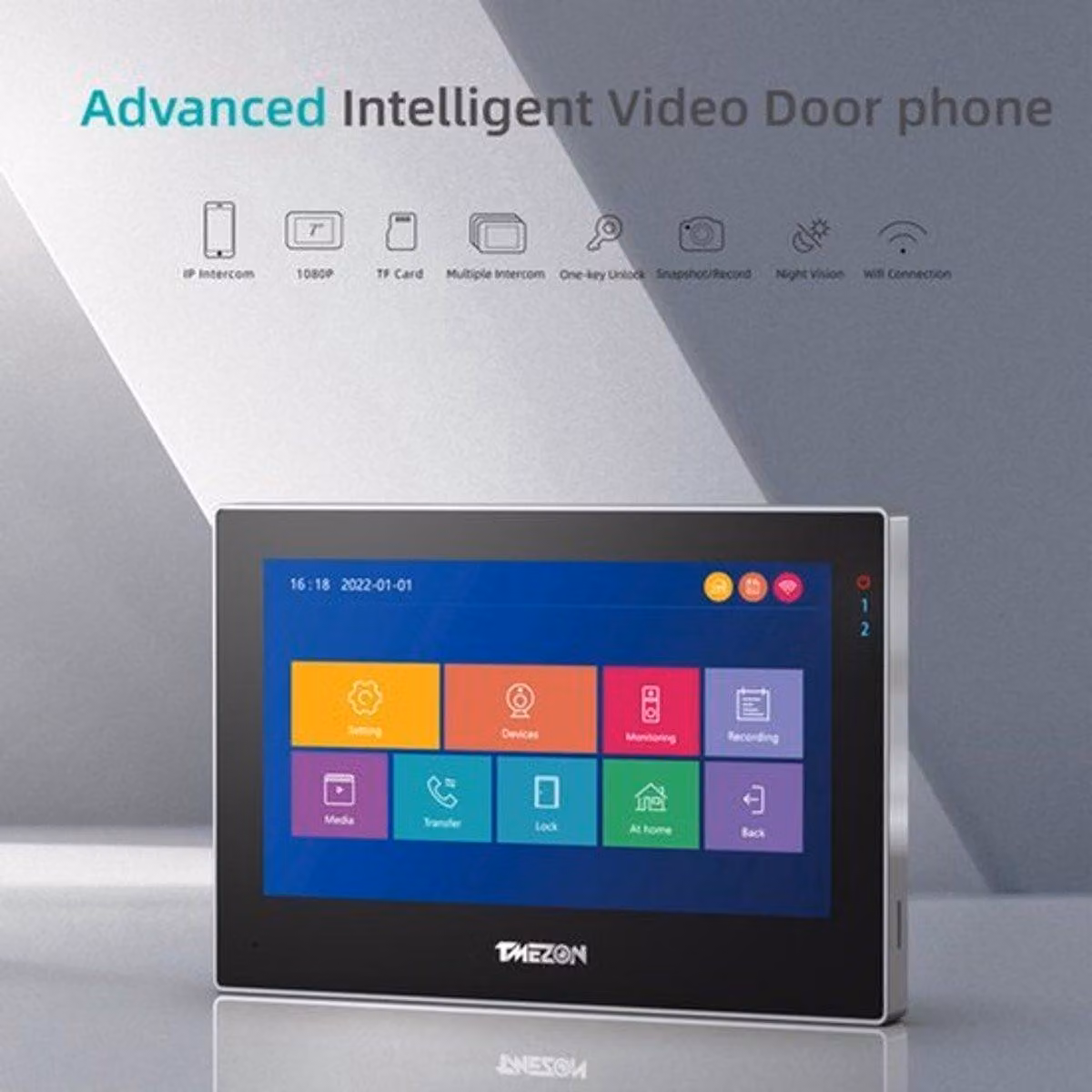 Kit videocitofono per esterni, con schermo touchscreen da 7 pollici, risoluzione 1080P e controllo tramite app