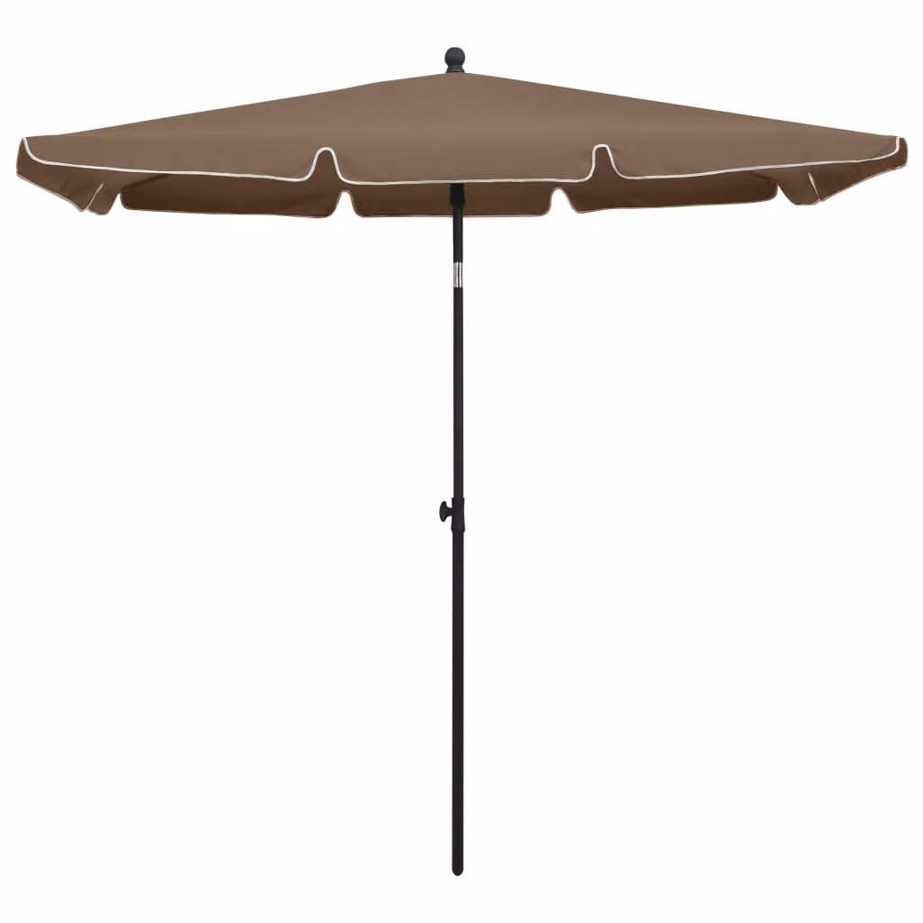 vidaXL Ombrellone con asta 210x140 cm Taupe